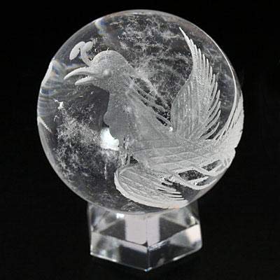 Amazon.co.jp: 【石流通センター】【彫刻置物】丸玉 水晶20mm (素彫り